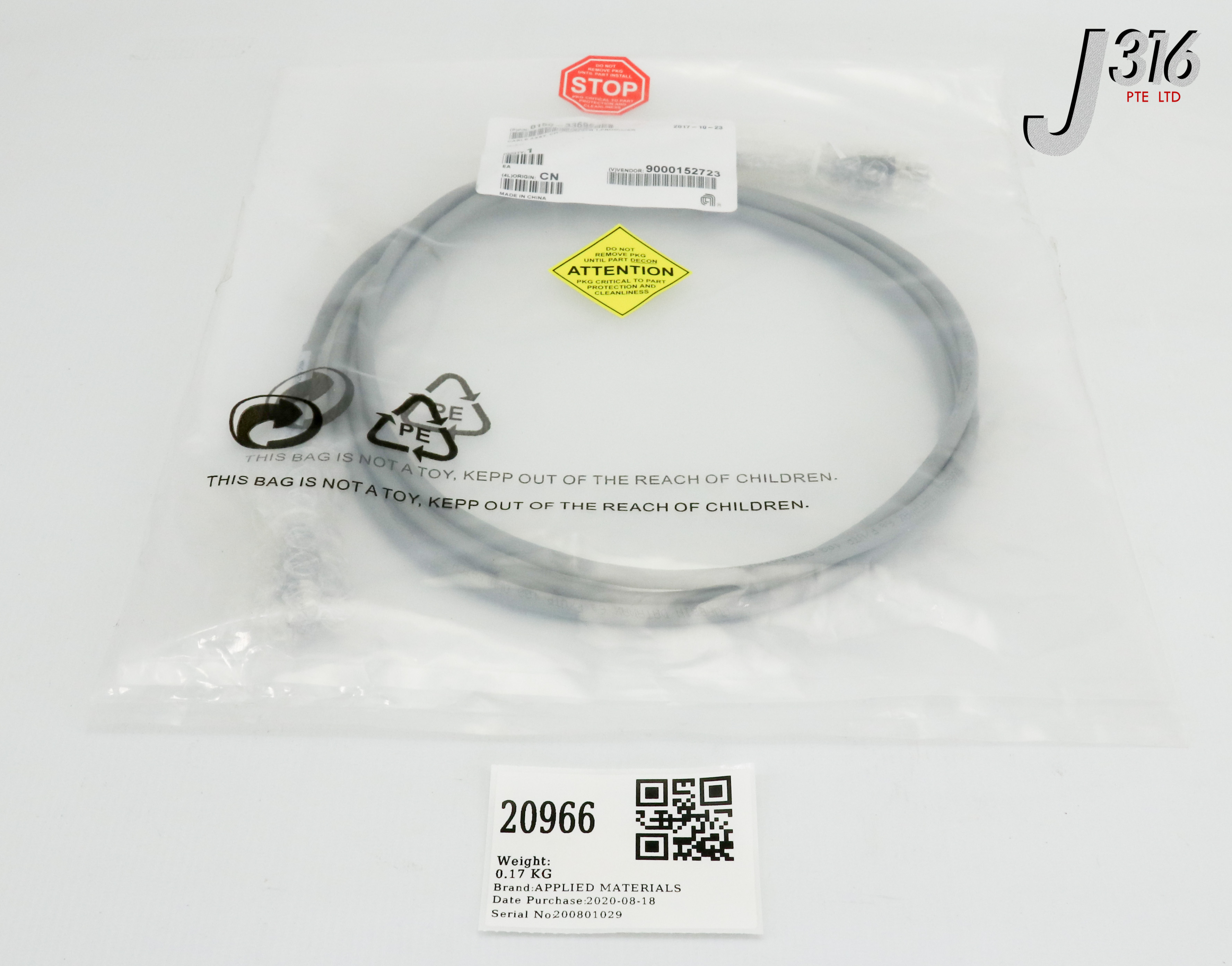 m 20966 APPLIED MATERIALS CABLE ASSY, CH-F DAQ XFR 1, PRODUCER (NEW